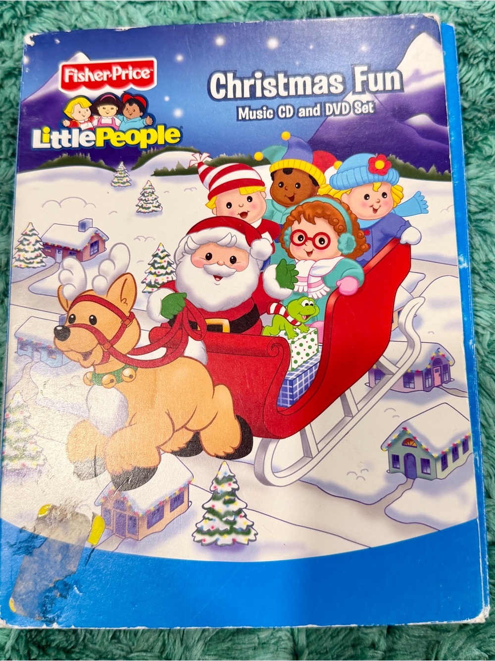 Fisher-Price Little People Christmas Fun CD & DVD Set - Blue, Red